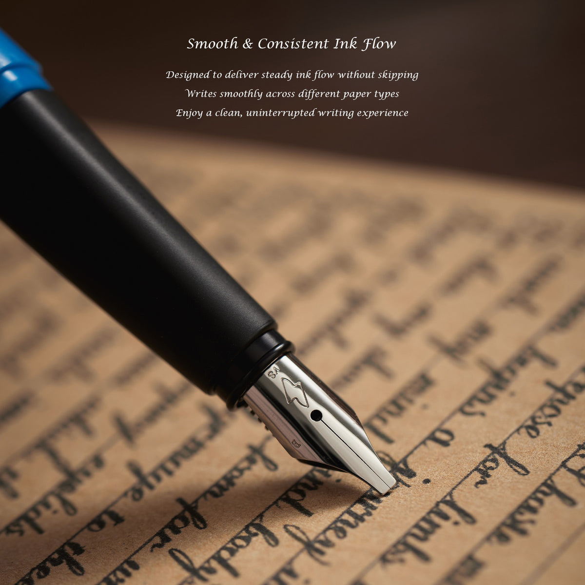 Vignette Stationery Calligraphy Kit with Pen (Black, Yellow, Blue) and Assorted Nibs and Inks