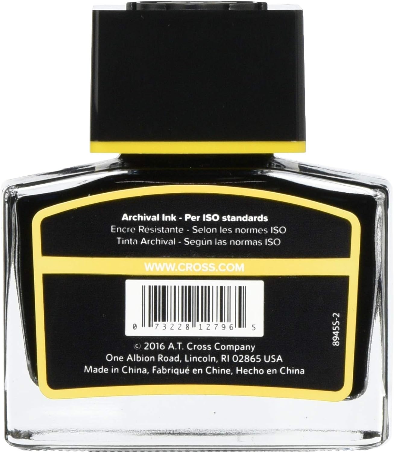 Cross Fountain Pen Bottle Ink Black 8945S-2 62.5ML Bright Rich Colour Genuine