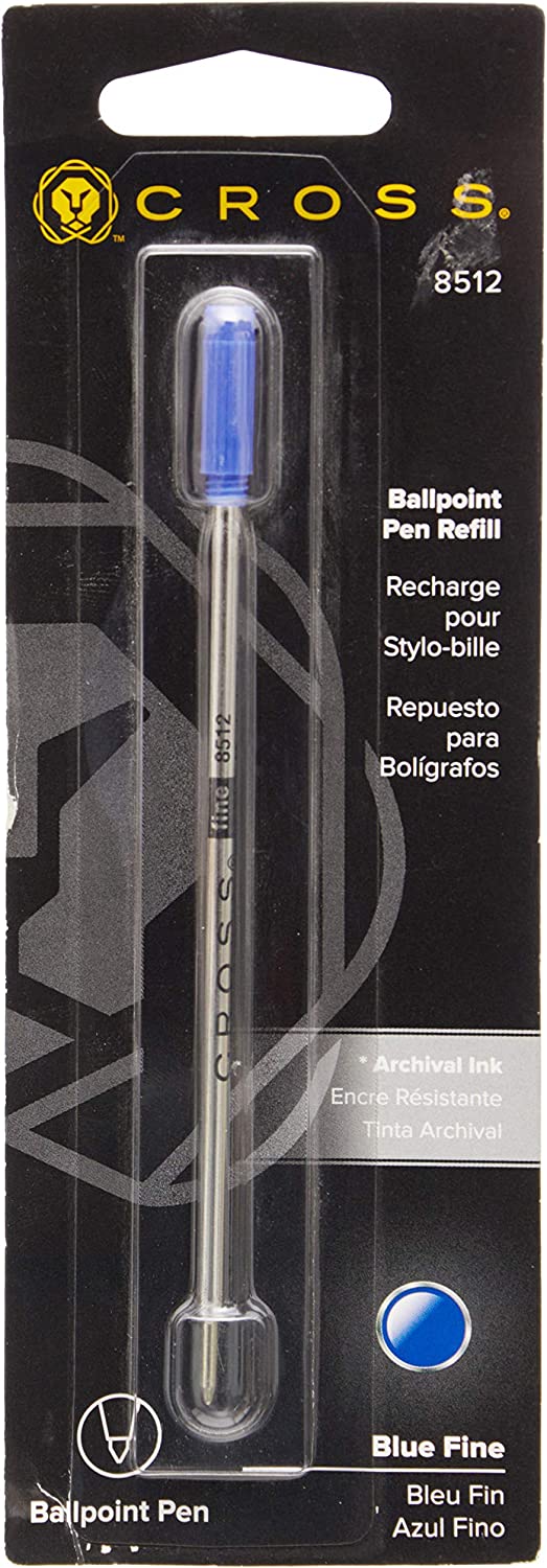 Cross Ballpoint Pen Refill, Fine Blue 8512