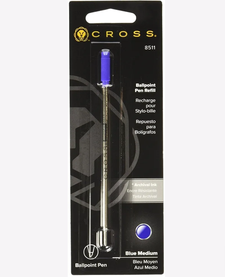 Cross Ballpoint Refill Blue Ink, Medium Point 8511