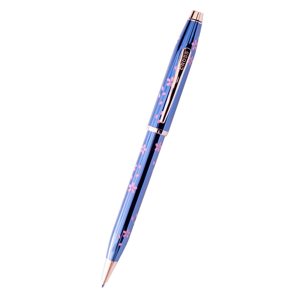 CROSS Century II Ballpoint Pen Cherry Blossom Blue Rose Gold Special Edition