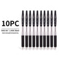 Vignette Stationery 10x Retractable 1.0mm Black Ballpoint Pens Extra Smooth Quick Dry Ink