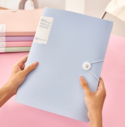 Vignette Stationery A4 File Document Folders Display Presentation Book 60 Sleeves