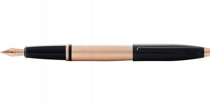 【Free Engraved】Cross Calais Brushed Rose Gold Fountain Pen Stainless Steel Nib F