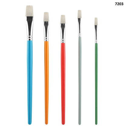 Vignette Stationery Artist Brushes 7203 Flat 5 Pieces Set for Acrylic, Watercolour, Gouache