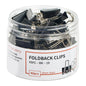 Vignette Stationery 19mm Black Foldback Clips 40 Pack