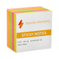 Vignette Stationery Sticky Notes, 76 x 76 mm, Assorted Neon Colours,Total 500 Sheets