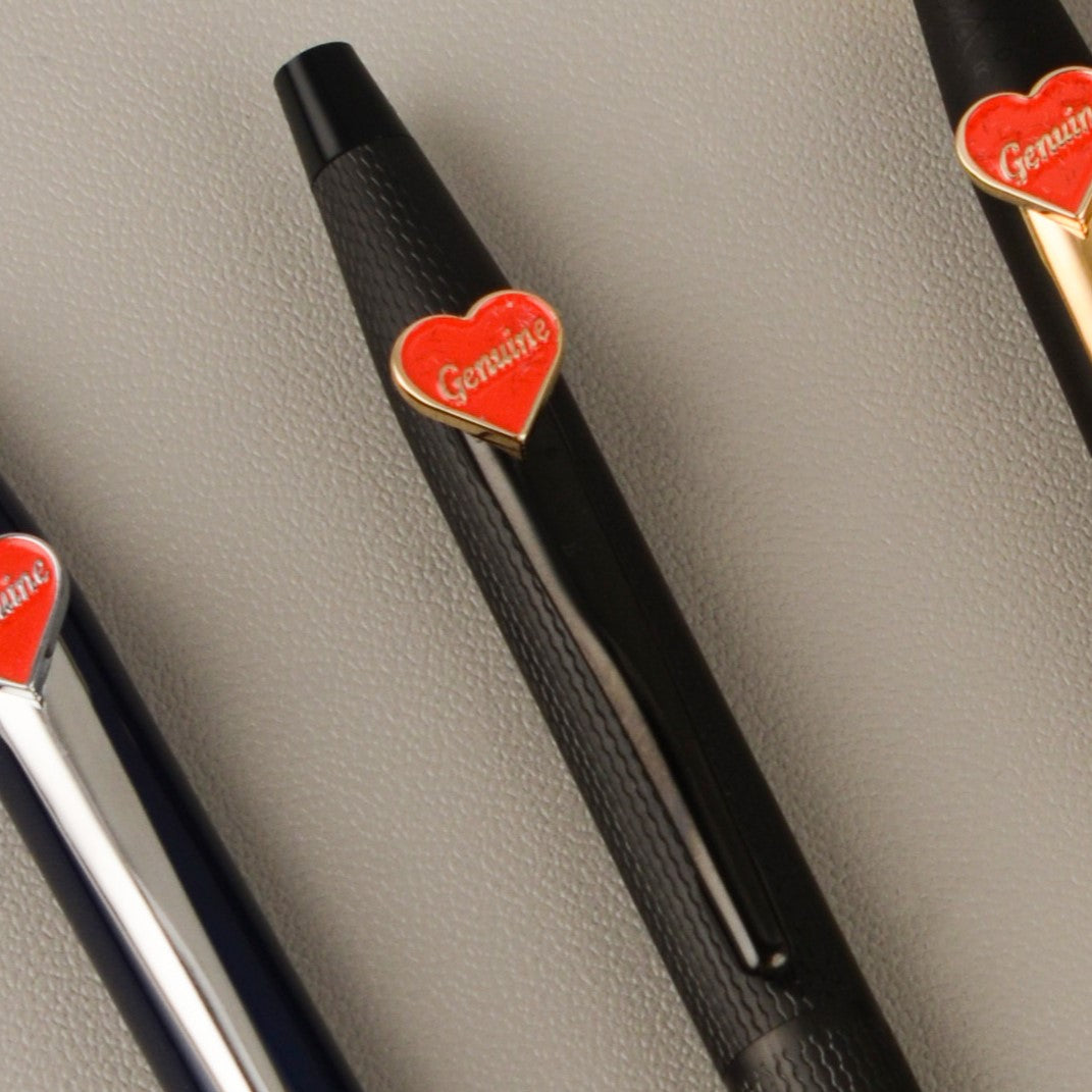【Free Engraving】Cross Genuine Love Heart Classic Century Ballpoint Pen Brushed Black Best Gift