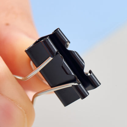 Vignette Stationery 19mm Black Foldback Clips 40 Pack