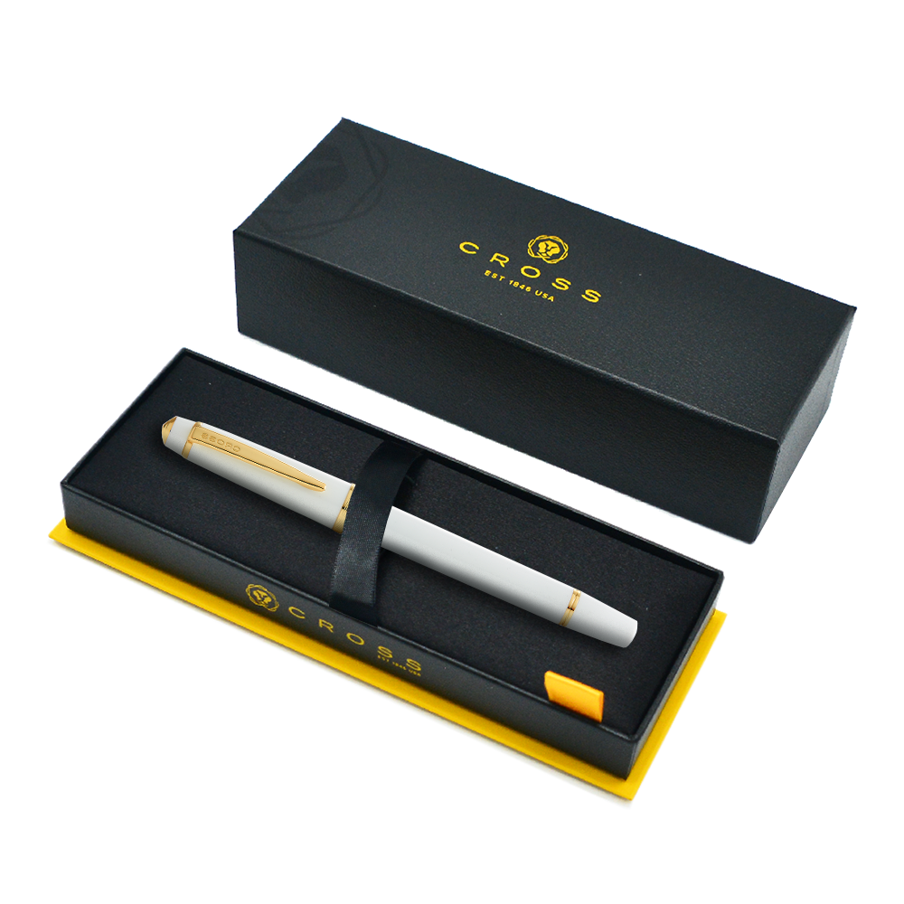 Cross Bailey Light Gold Tone Fountain Pen Gift Box Bag