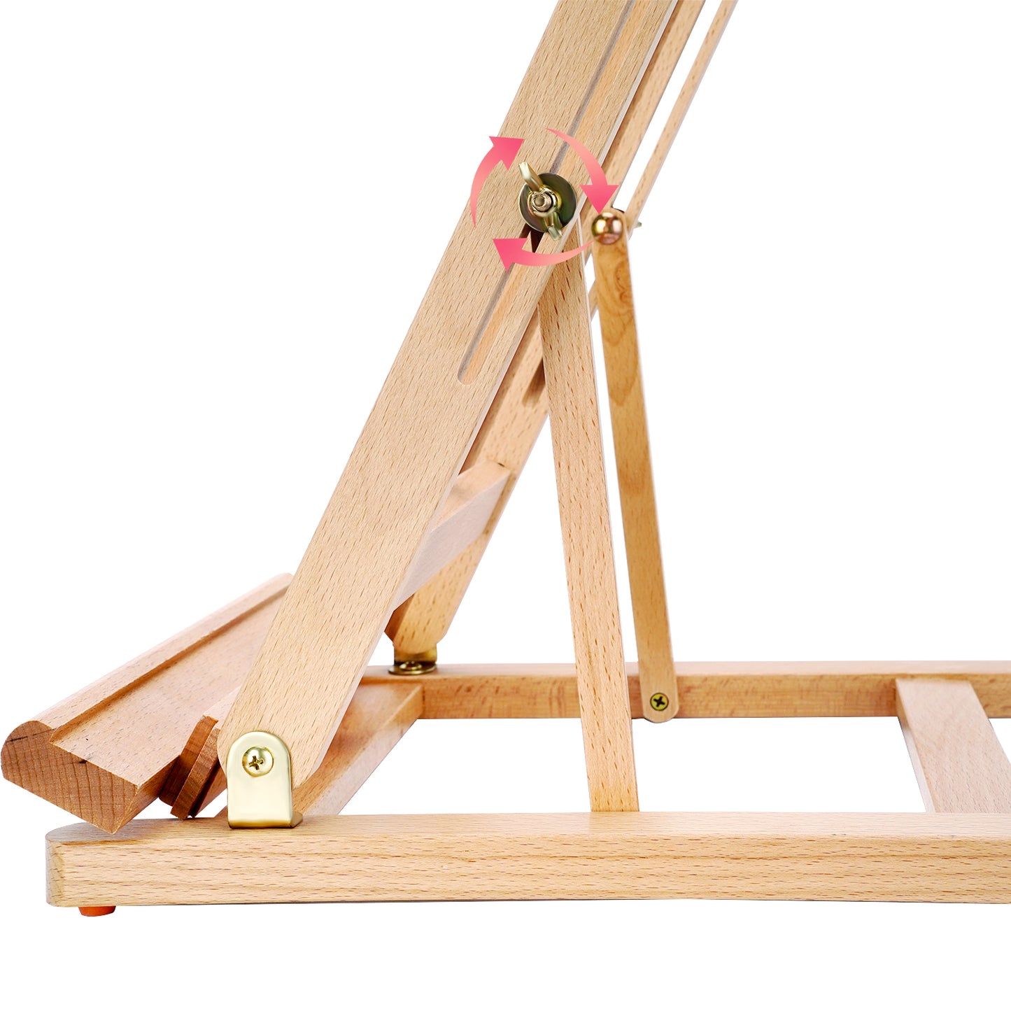 Vignette Stationery Adjustable Wooden Table Painting Easel, Solid Beech Wood