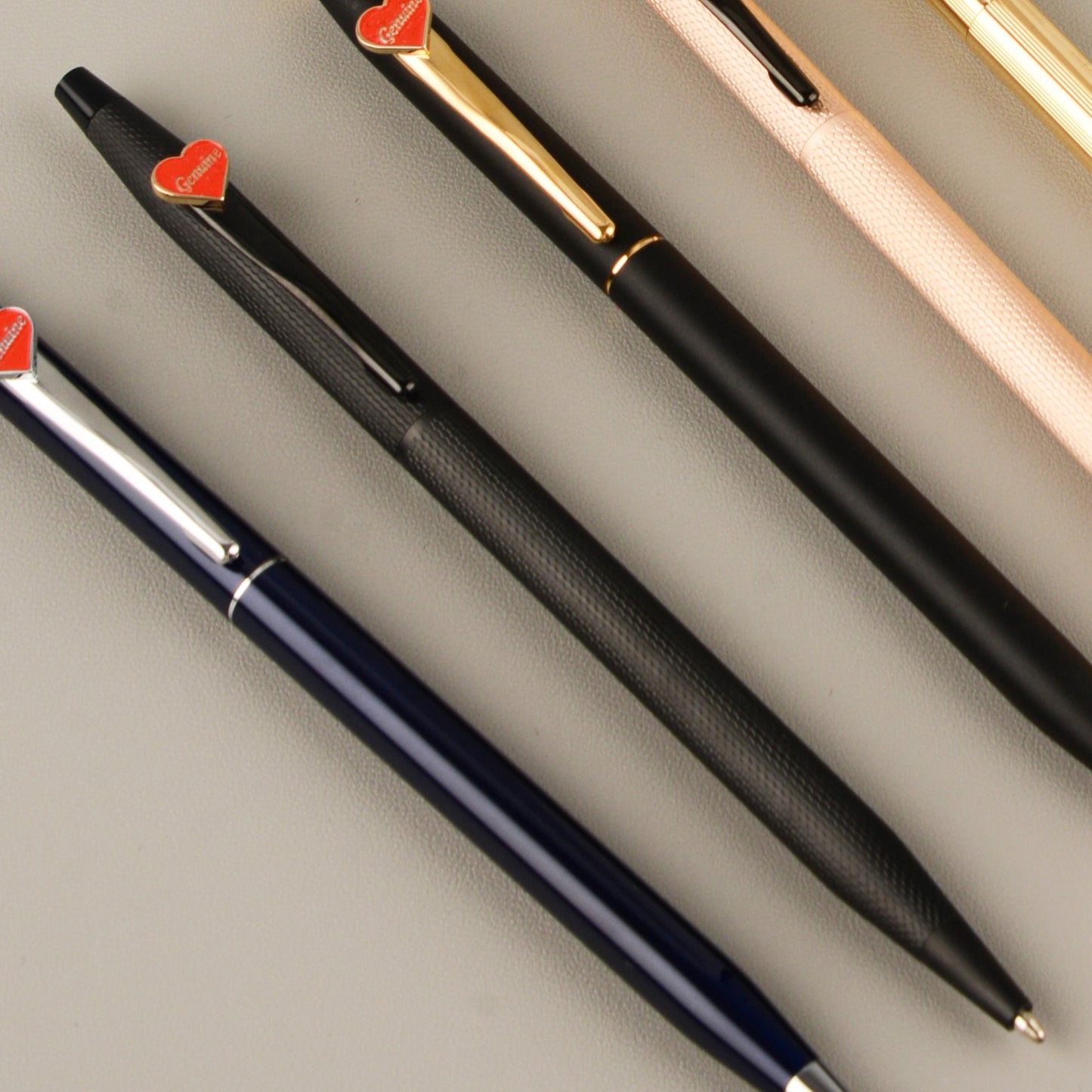 【Free Engraving】Cross Genuine Love Heart Classic Century Ballpoint Pen Brushed Black Best Gift