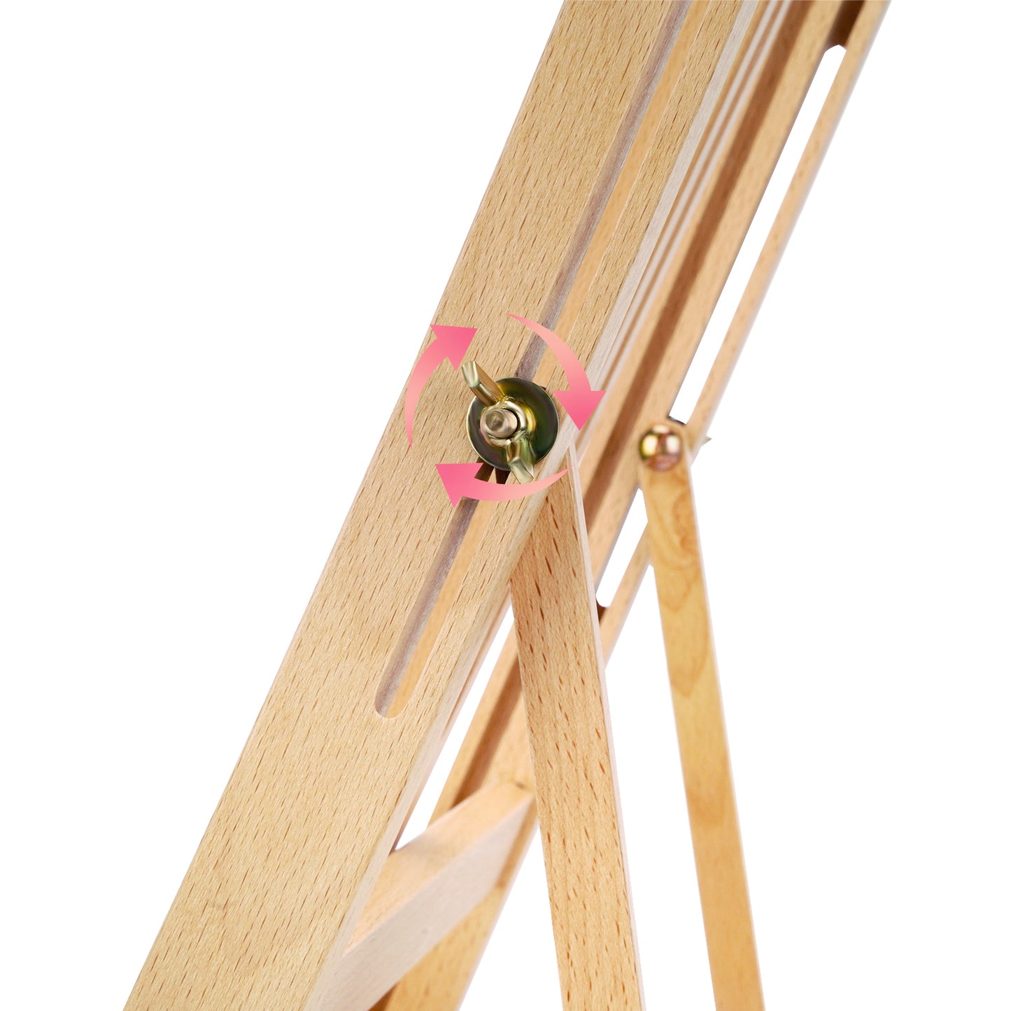 Vignette Stationery Adjustable Wooden Table Painting Easel, Solid Beech Wood