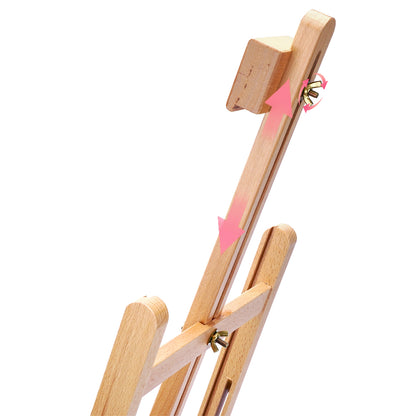 Vignette Stationery Adjustable Wooden Table Painting Easel, Solid Beech Wood