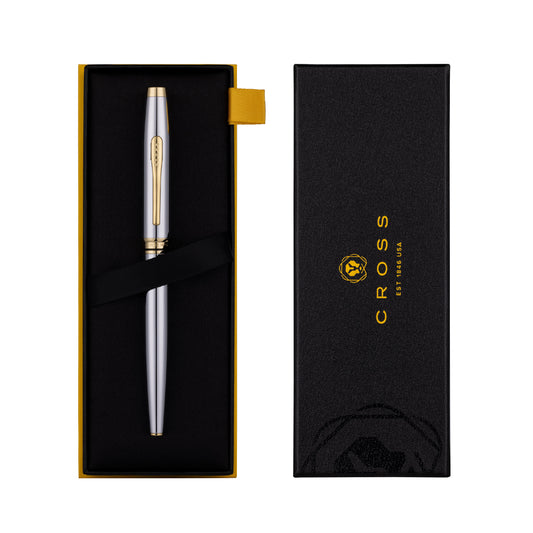 【Free Engraved】Cross Coventry Fountain Pen Chrome Stainless Steel F Nib
