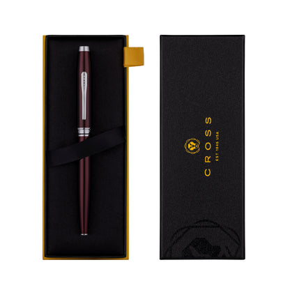 【Free Engraved】Cross coventry Fountain Pen Burgundy Stainless Steel F Nib