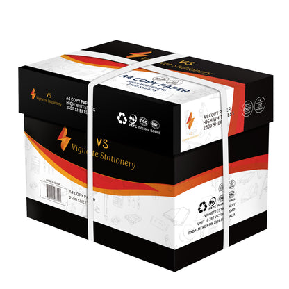 A4 Print Copy Paper 80g Ultra White Carton (5 reams 2500 sheets)