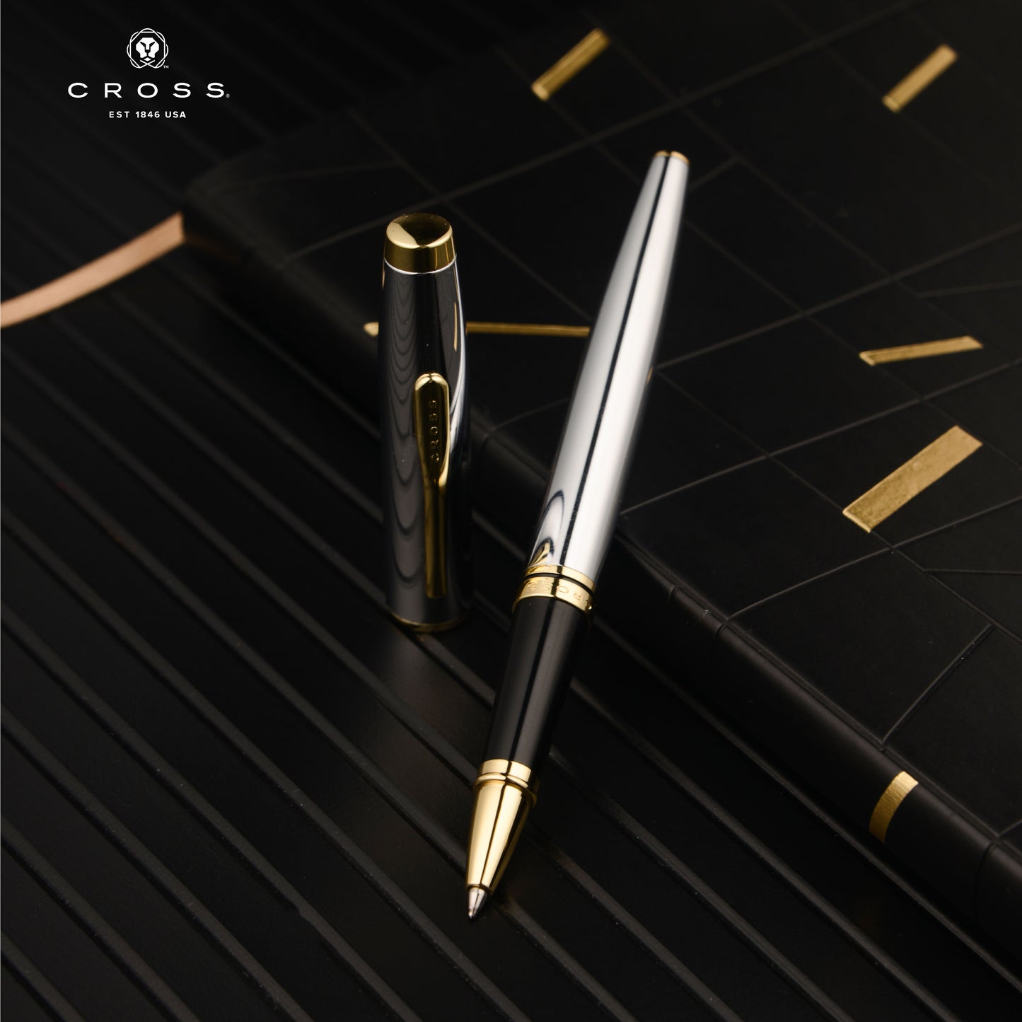 【Free Engraved】Cross Coventry Rollerball Pen Chrome Business Graduation Luxury Gift