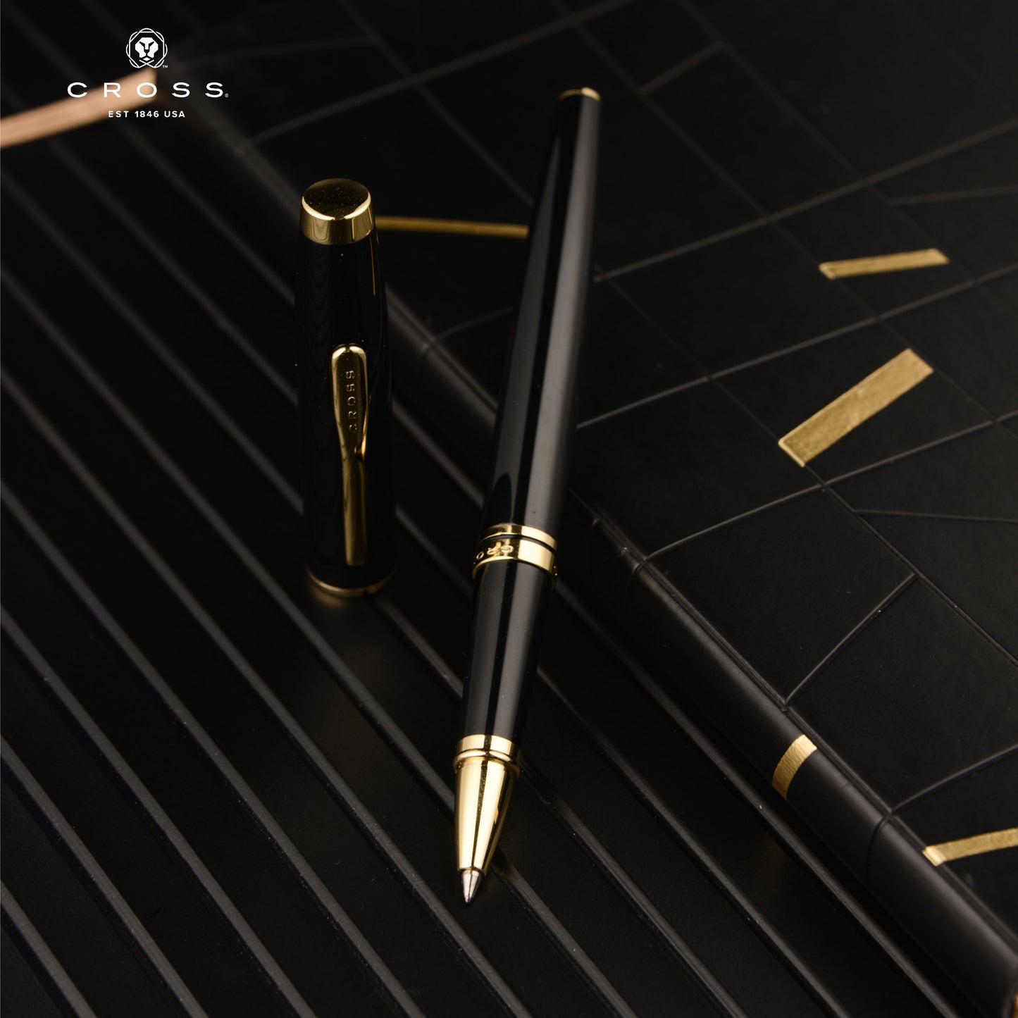 【Free Engraved】Cross Coventry Rollerball Pen Black Business Graduation Luxury Gift
