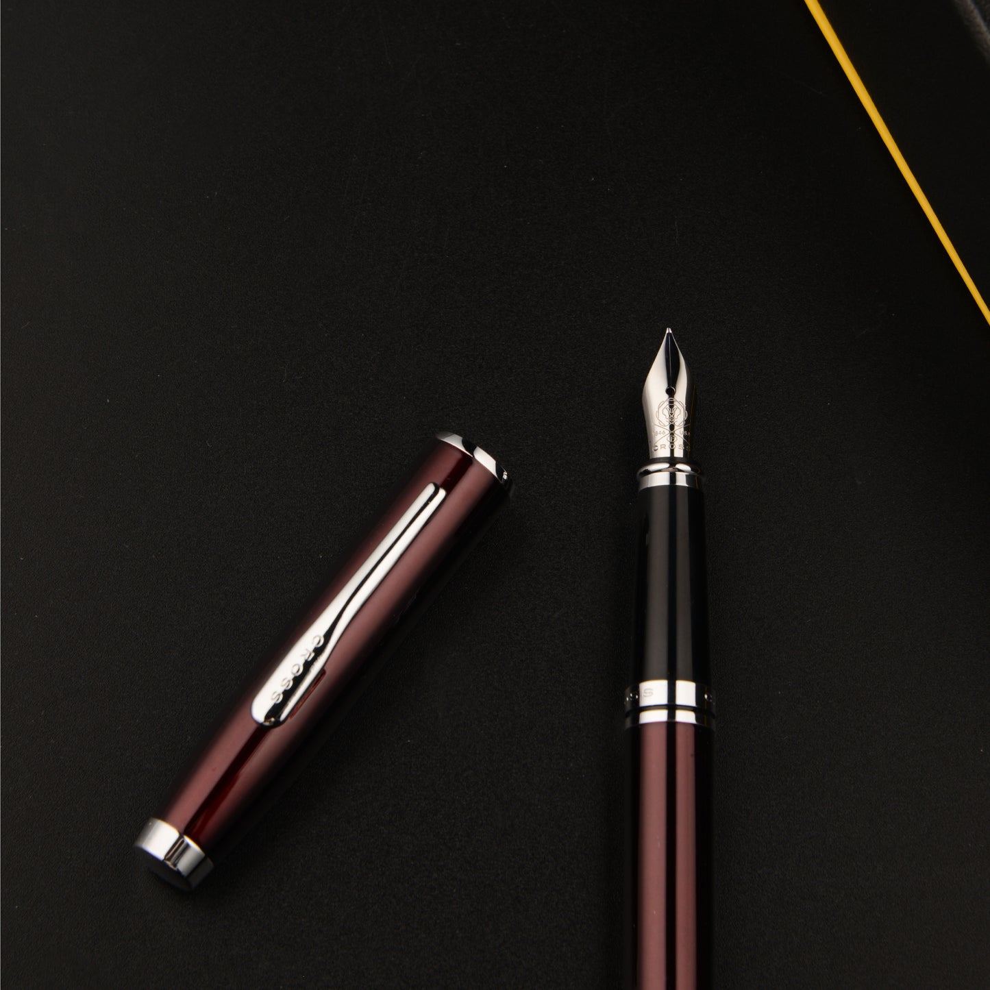 【Free Engraved】Cross coventry Fountain Pen Burgundy Stainless Steel F Nib