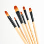 Vignette Stationery 7102 Round Paint Brushes Set 6 Pcs for Acrylic Oil Watercolour Canvas Craft Painting (Copy)