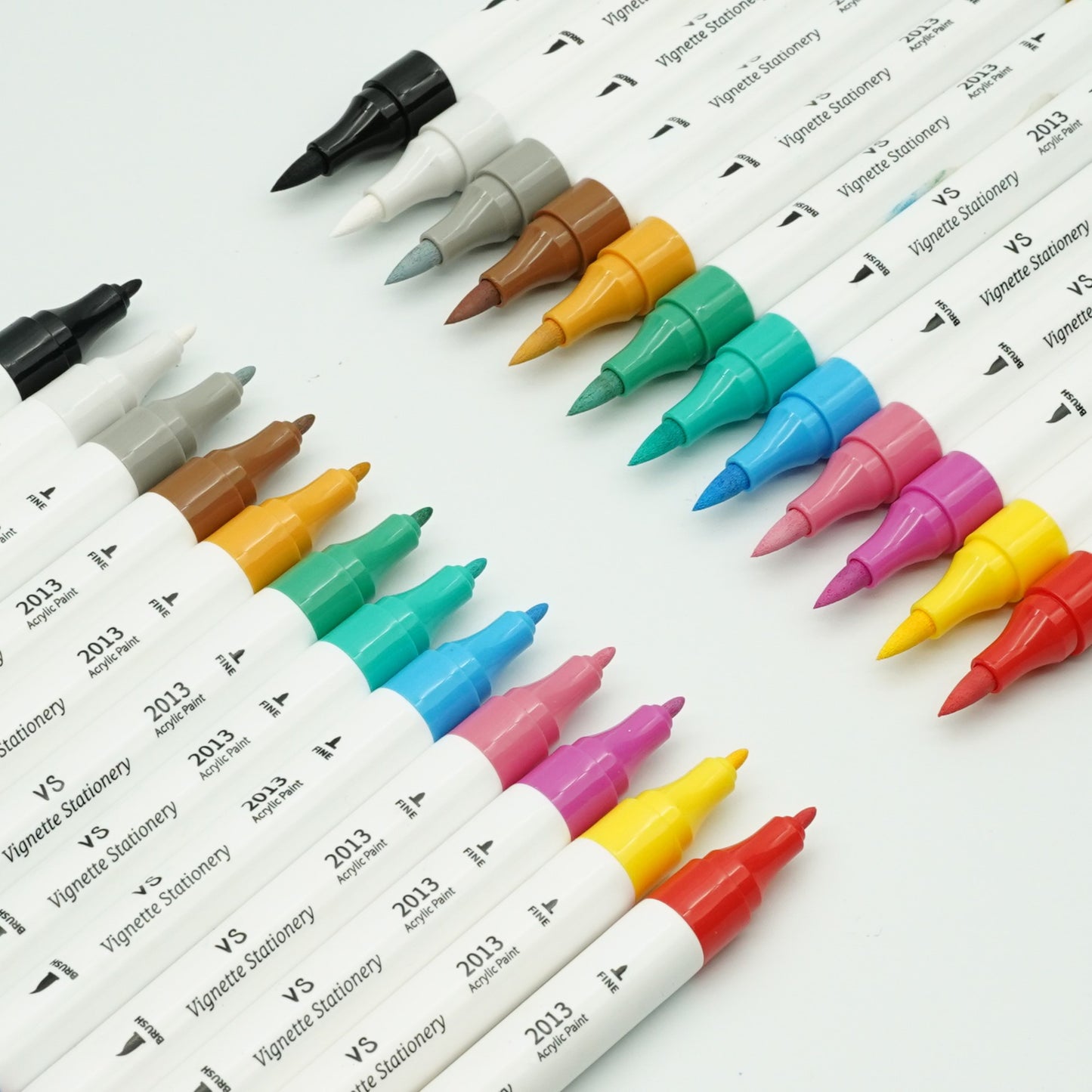 12 Acrylic Paint Pen Marker Dual Tip For Ceramic Tyre Metal Glass Rubber