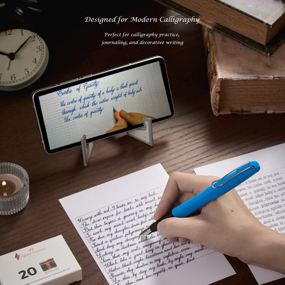 Vignette Stationery Calligraphy Kit with Pen (Black, Yellow, Blue) and Assorted Nibs and Inks