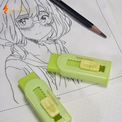 Vignette Stationery Push Slide Eraser with Extra Refill