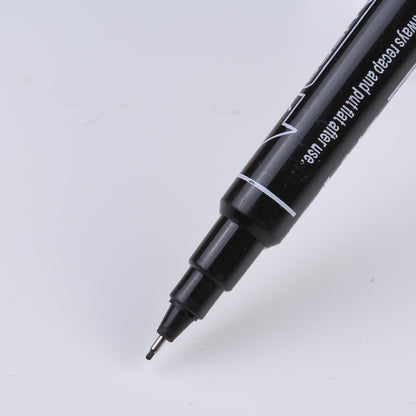 Vignette Stationery Dual Nib Fineliner Drawing Pens, Set of 10, Waterbase Ink, Washable, Odourless Double Tip Markers (Blue)