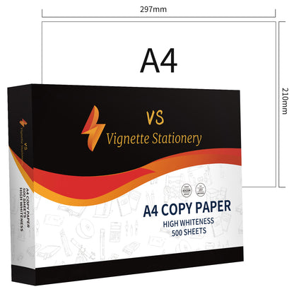 A4 Print Copy Paper 80g Ultra White Carton (5 reams 2500 sheets)