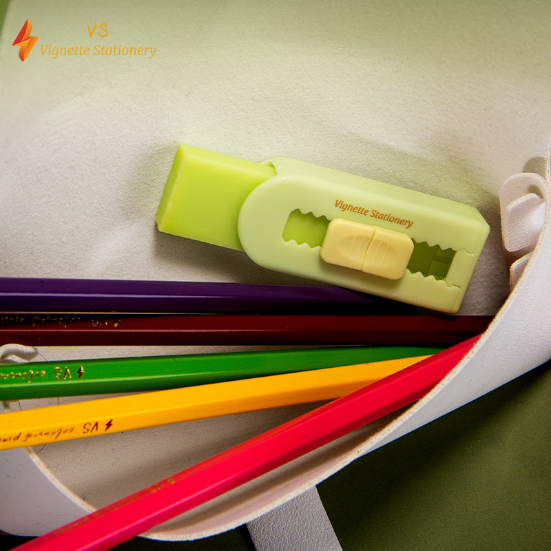 Vignette Stationery Push Slide Eraser with Extra Refill