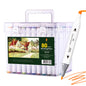 【Free Shipping】Colour Drawing Pens Dual Nibs Alcohol Base Colour Coding with Bucket (80)
