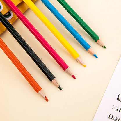 Coloured Pencils Oil Base Professional Grade Vibrant Colour Pre-Sharpened (24)