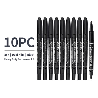 Fineliners 10 Pack Dual Nibs Alcohol Base Double-Headed Markers