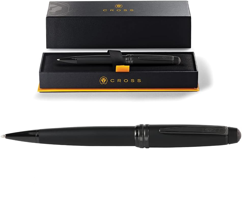 Cross Bailey PVD Matte Black Ballpoint Pen Luxury Writing Gift Free Engraving