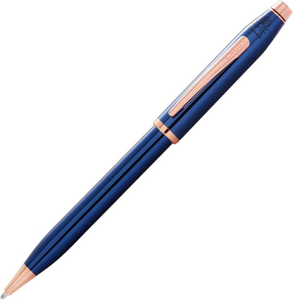 Cross Century II Luxury Ballpoint Pen Translucent Cobalt Blue Lacquer Engraved