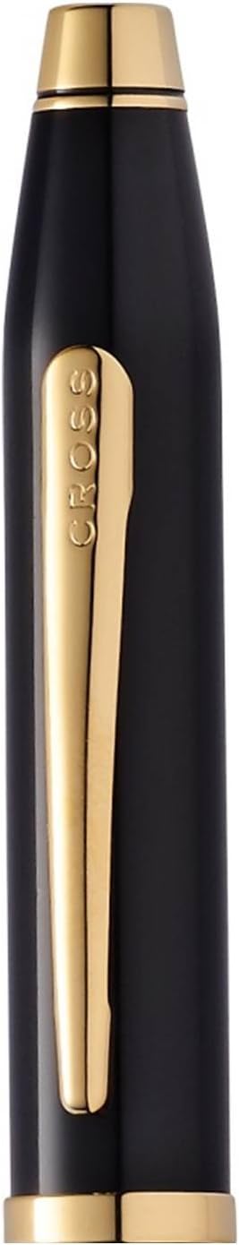 Cross Century II Black Fountain Pen 23KT Gold Plated Appointments Fine Nib 0.7mm