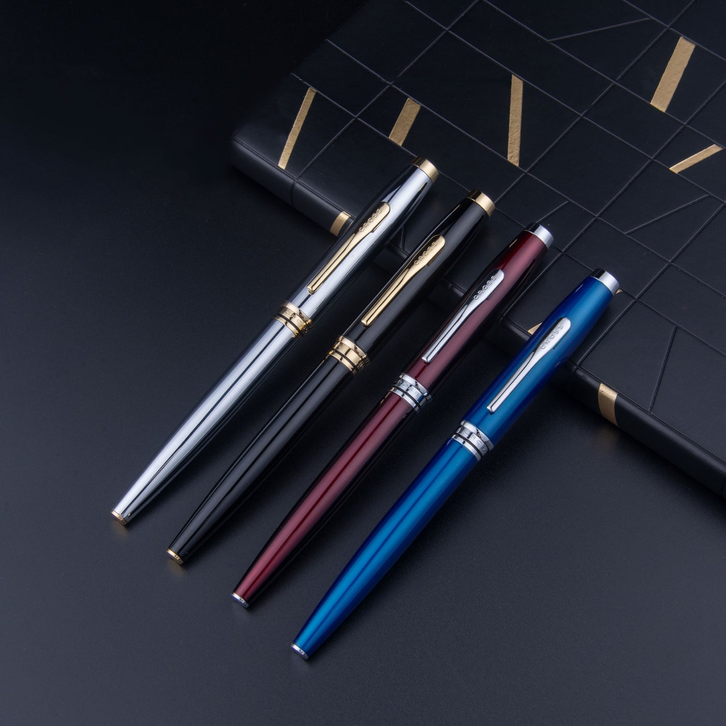 【Free Engraved】Cross Coventry Fountain Pen Blue Stainless Steel F Nib