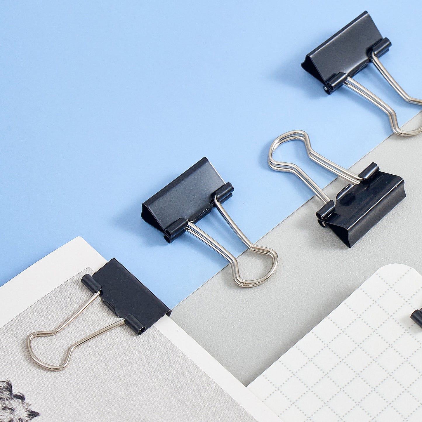Vignette Stationery 25mm Black Foldback Clips 48 Pack