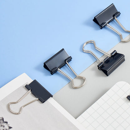 Vignette Stationery 25mm Black Foldback Clips 48 Pack