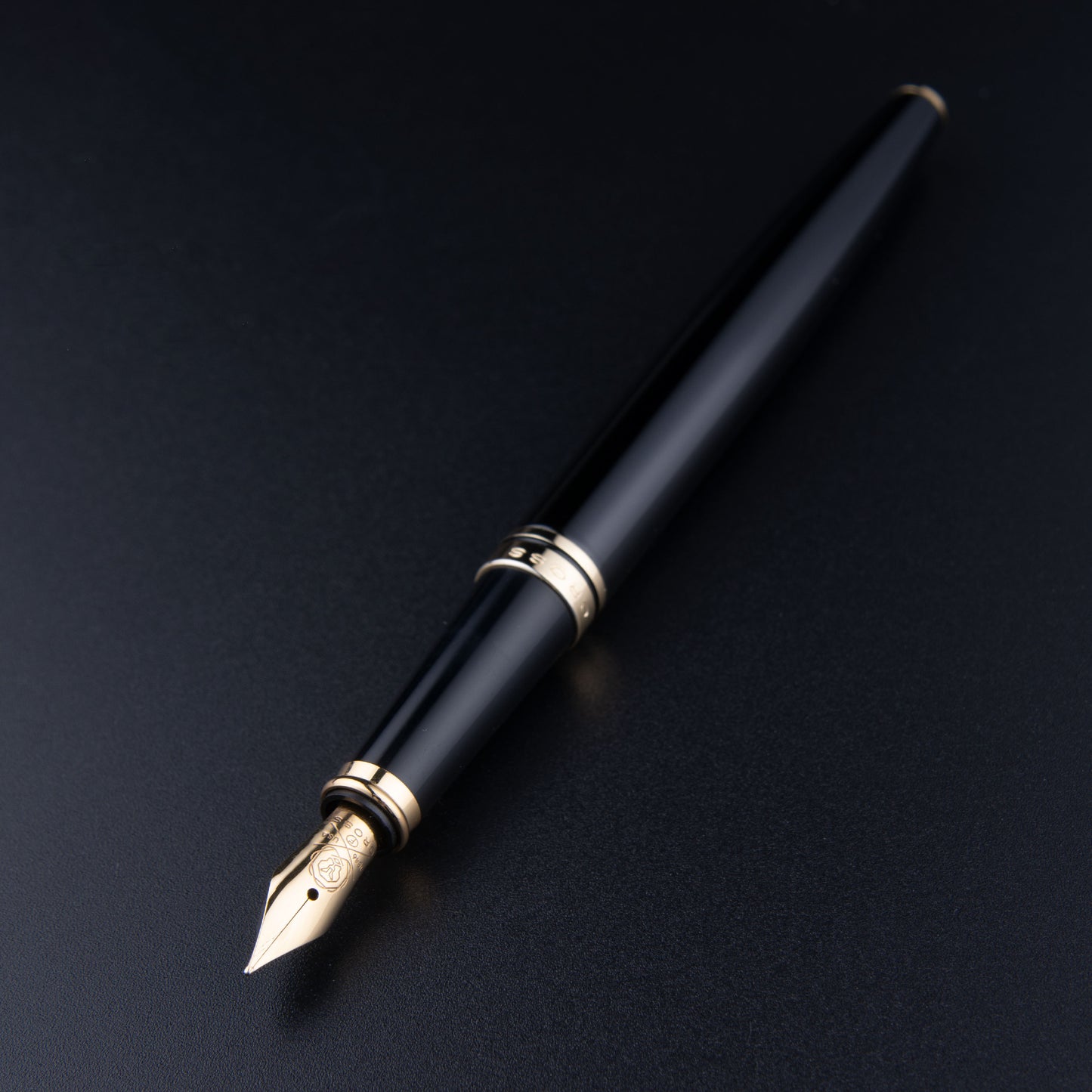 【Free Engraved】Cross Coventry Fountain Pen Black Stainless Steel Fine Nib