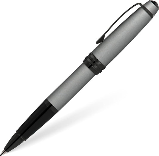 Free Engraving Cross Bailey Matte Grey Rolling Ball Pen Luxury Writing Gift Box