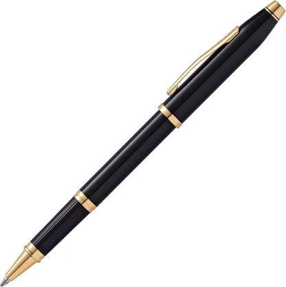 Cross Century II Luxury Medalist Rollerball Pen Black 23KT Gold Plated Trim