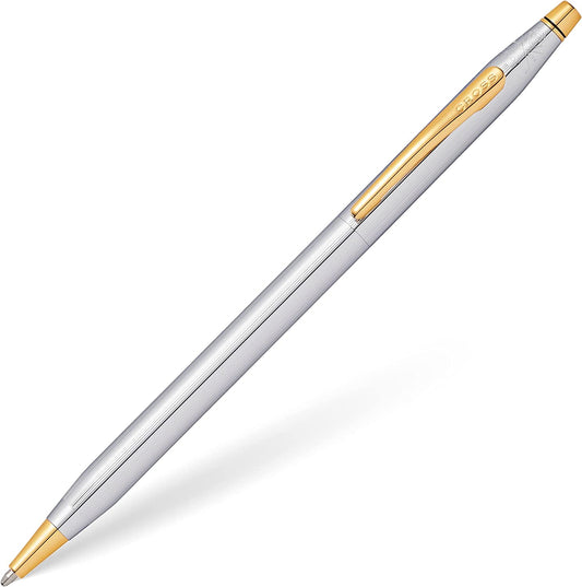 Cross 23KT Gold Plated Ballpoint Pen Classic Century Medalist Chrome Luxury Gift