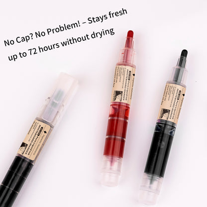 Vignette Stationery Premium Whiteboard Markers, 3-Compartment Ink System, 1.8mm Nib, German Ink (10 Black)