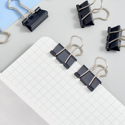 Vignette Stationery 25mm Black Foldback Clips 48 Pack