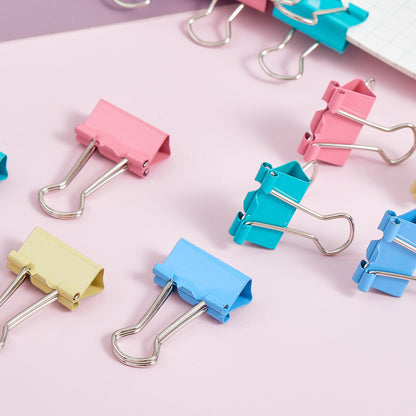 Vignette Stationery 19mm Coloured Foldback Clips 40 Pack