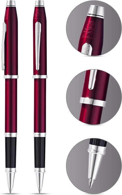 Cross Century II Luxury Medalist Rollerball Pen Translucent Plum Lacquer Chrome