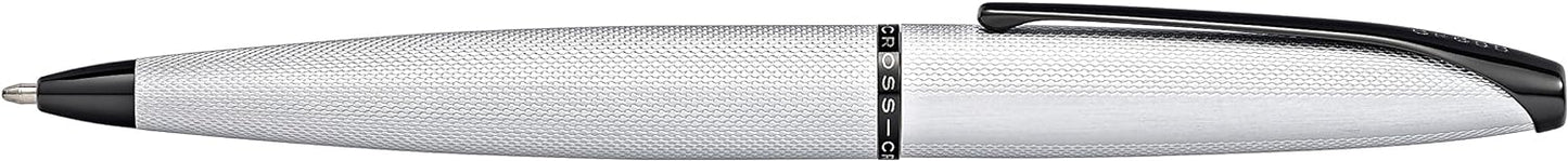 Cross ATX Brushed Chorme Ballpoint Pen Personalised Gift Free Engraving Box&Bag
