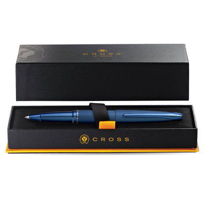 Cross Rollerball Pen ATX Sandblasted Dark Blue Signature Model With Gift Box Bag Quality Material